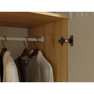Šatníková skriňa do predsiene 90 cm TAAVI - dub artisan / kašmír