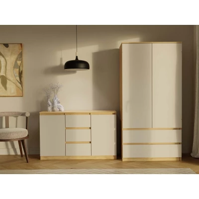 Šatníková skriňa do predsiene 90 cm TAAVI - dub artisan / kašmír