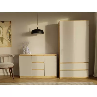 Šatníková skriňa do predsiene 90 cm TAAVI - dub artisan / kašmír