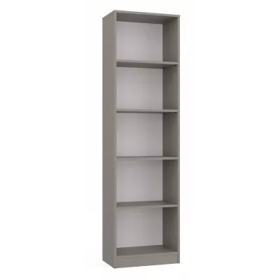 Úzka knižnica RAUNO - 50 cm, šedá
