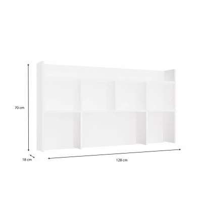 Nadstavba na písací stôl 130 cm CULLMAN - biela