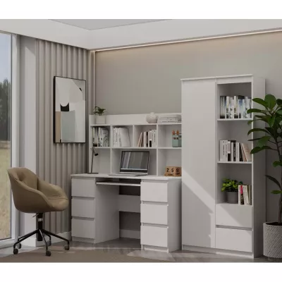 Nadstavba na písací stôl 130 cm CULLMAN - biela