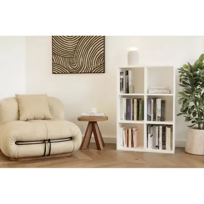 Policový diel 90x60 cm RAINIS 5 - biely