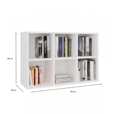 Policový diel 90x60 cm RAINIS 5 - biely