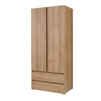 Šatníková skriňa so šuplíkmi 92 cm LIONU - dub riviera