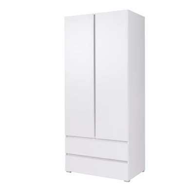 Šatníková skriňa so šuplíkmi 92 cm LIONU - biela