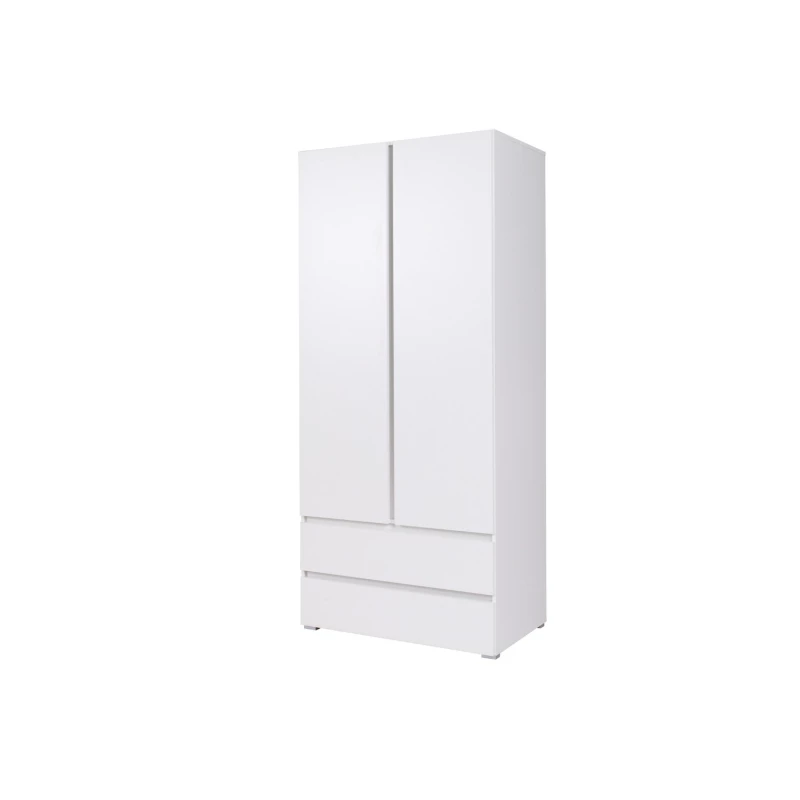 Šatníková skriňa so šuplíkmi 92 cm LIONU - biela