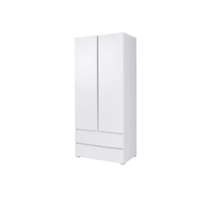 Šatníková skriňa so šuplíkmi 92 cm LIONU - biela