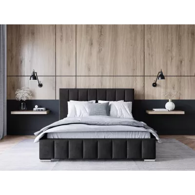 Čalúnená posteľ 160x200 MANUELA - čierna