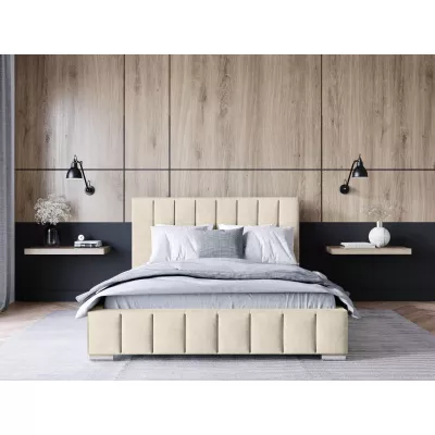 Čalúnená posteľ 160x200 MANUELA - krémová