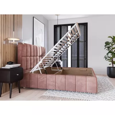 Moderná posteľ 140x200 ARLETE 2 s úložným priestorom - šedá