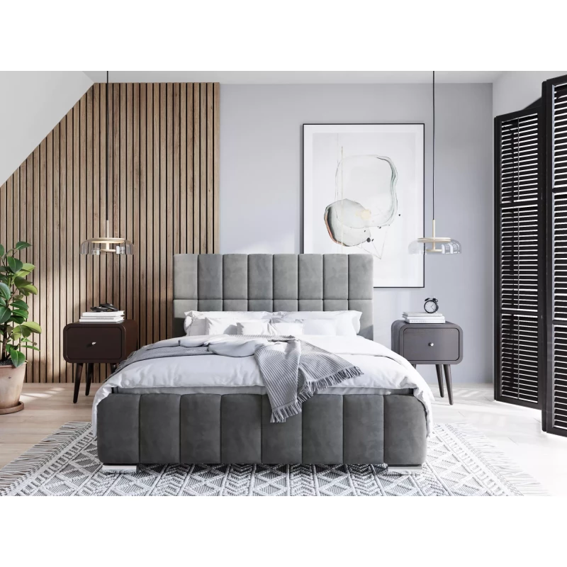Moderná posteľ 200x200 ARLETE - šedá