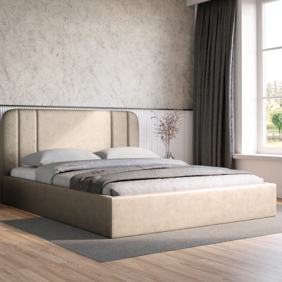 Čalúnená posteľ 160x200 MARGARIDA 2 - béžová