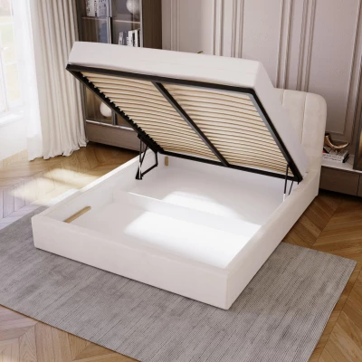 Čalúnená posteľ 140x200 MARGARIDA 2 - svetlo šedá