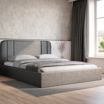 Čalúnená posteľ 140x200 MARGARIDA 2 - svetlo šedá