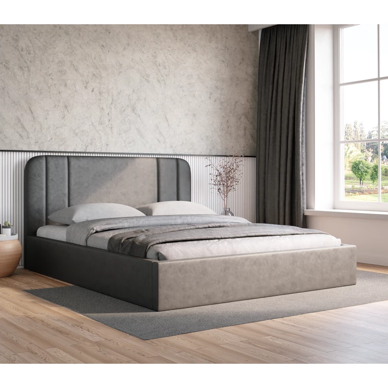 Čalúnená posteľ 200x200 MARGARIDA 2 - svetlo šedá