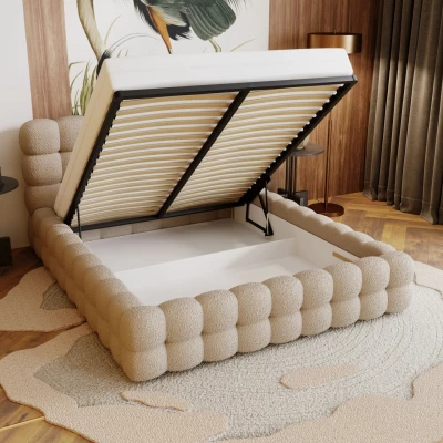 Manželská posteľ 140x200 MAFALDA 2 - vanilková