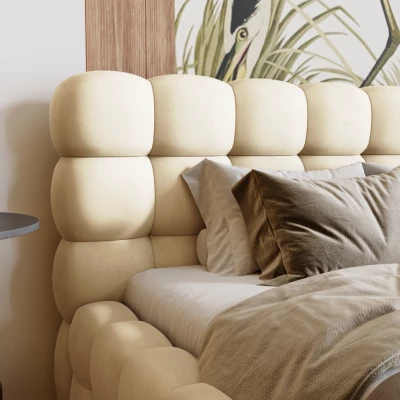 Manželská posteľ 200x200 MAFALDA 2 - vanilková