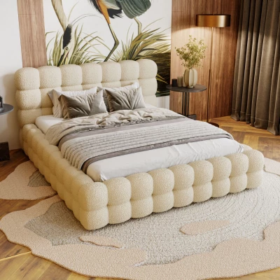 Manželská posteľ 160x200 MAFALDA 2 - béžová