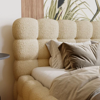 Manželská posteľ 200x200 MAFALDA - béžová