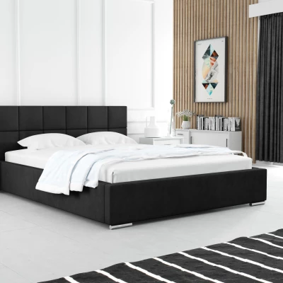 Moderná čalúnená posteľ 120x200 RUBINA - tmavo šedá