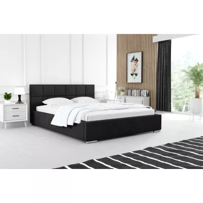 Moderná čalúnená posteľ 120x200 RUBINA - tmavo šedá