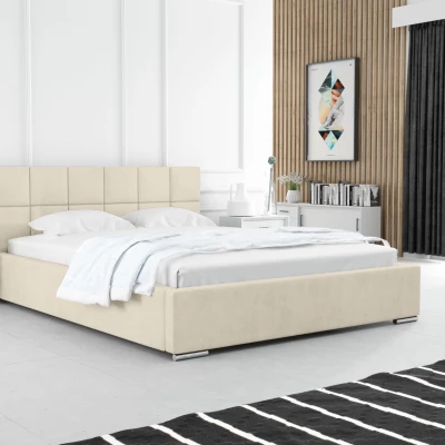 Moderná čalúnená posteľ 180x200 RUBINA - vanilková