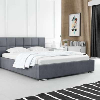 Moderná čalúnená posteľ 120x200 RUBINA 2 - šedá