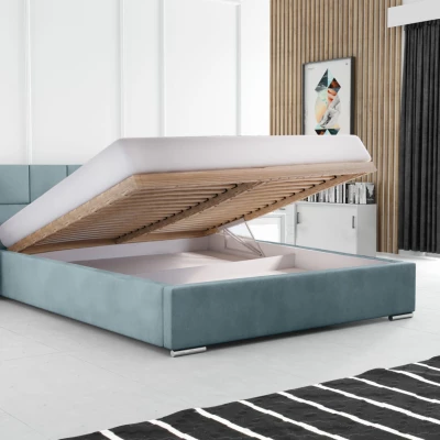 Moderná čalúnená posteľ 120x200 RUBINA 2 - čierna