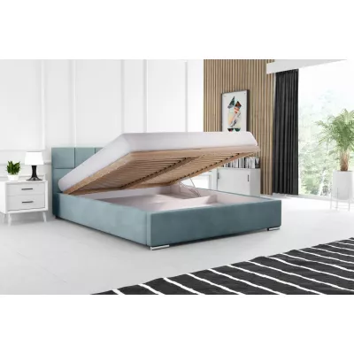 Moderná čalúnená posteľ 140x200 RUBINA 2 - vanilková