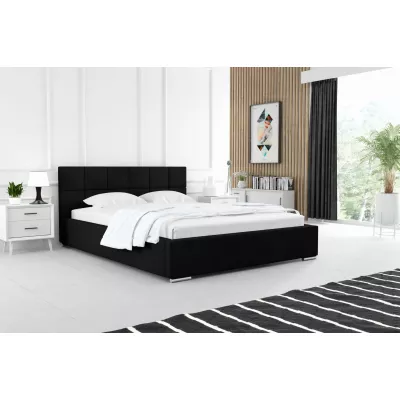 Moderná čalúnená posteľ 160x200 RUBINA 2 - čierna