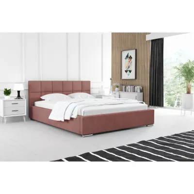 Moderná čalúnená posteľ 180x200 RUBINA 2 - ružová