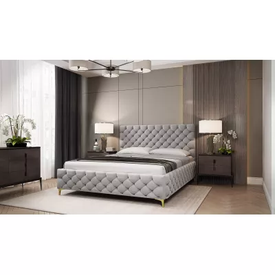 Čalúnená posteľ 180x200 RUBBINA 2 - svetlo šedá