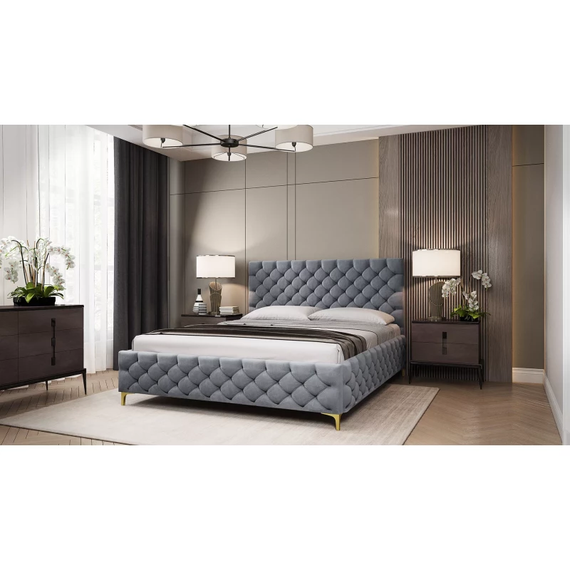 Čalúnená posteľ 180x200 RUBBINA 2 - šedá