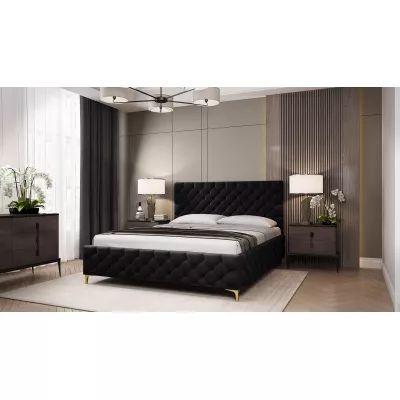 Čalúnená posteľ 180x200 RUBBINA 2 - čierna