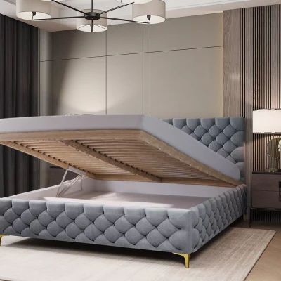 Čalúnená posteľ 160x200 RUBBINA 2 - vanilková