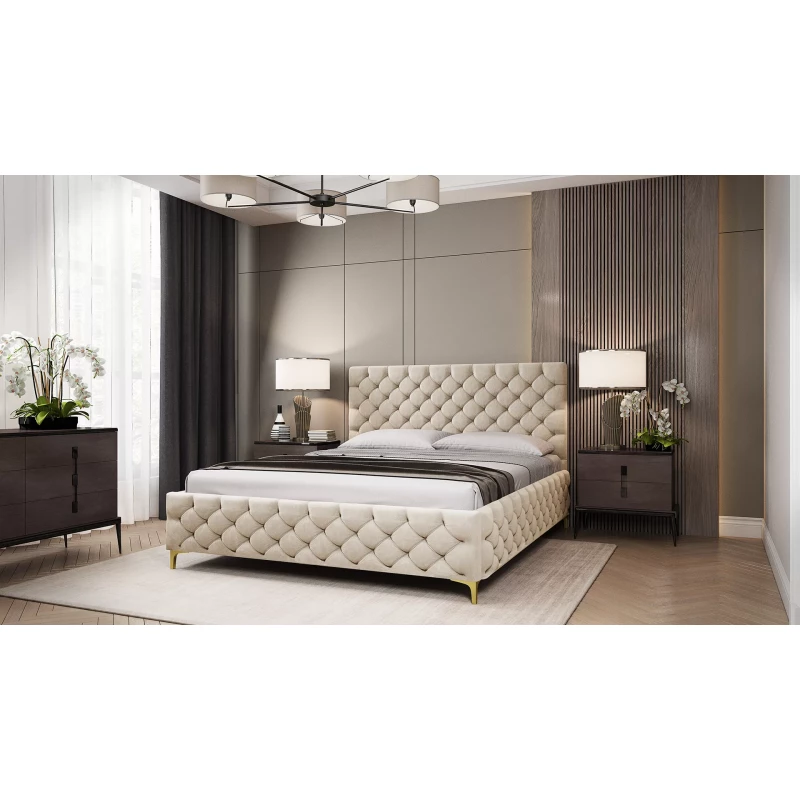 Čalúnená posteľ 180x200 RUBBINA 2 - vanilková