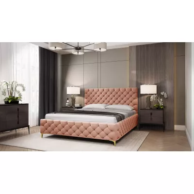 Čalúnená posteľ 180x200 RUBBINA 2 - ružová