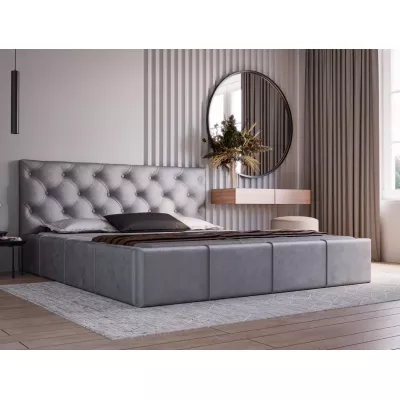 Elegantná čalúnená posteľ 200x200 NURIA 2 - šedá
