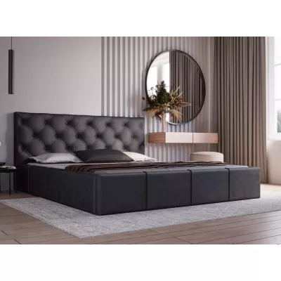 Elegantná čalúnená posteľ 120x200 NURIA - čierna