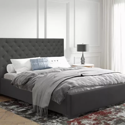 Pohodlná čalúnená posteľ 140x200 MARISA - šedá