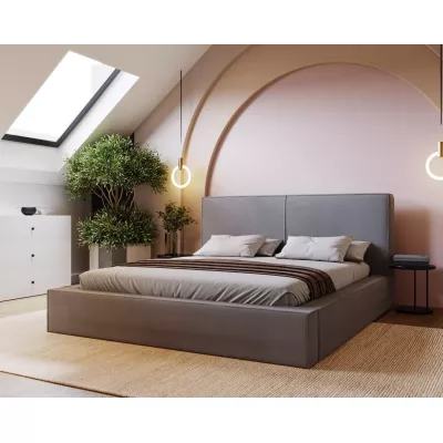 Jednoduchá čalúnená posteľ 120x200 NIDIA - šedá