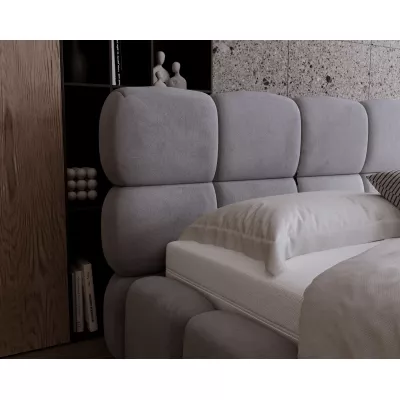 Čalúnená posteľ 180x200 ALZIRA 2 s úložným priestorom - šedá