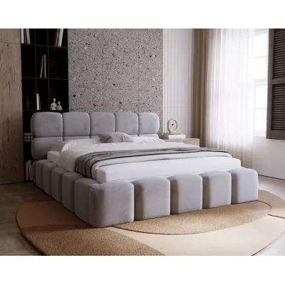 Čalúnená posteľ 140x200 ALZIRA - šedá