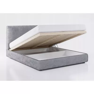 Jednolôžková posteľ 120x200 LAURINDA 2 s úložným priestorom - tmavo šedá