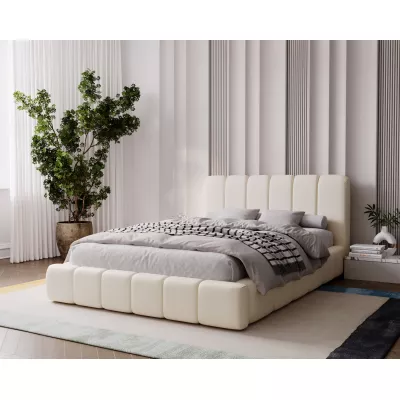 Čalúnená posteľ 200x200 FATUMATA - krémová