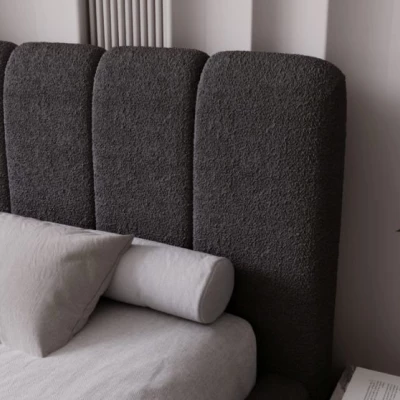 Čalúnená posteľ 180x200 FATUMATA - tmavo šedá