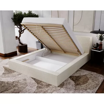 Manželská čalúnená posteľ 180x200 SIDONIA 2 s úložným priestorom - tmavo šedá