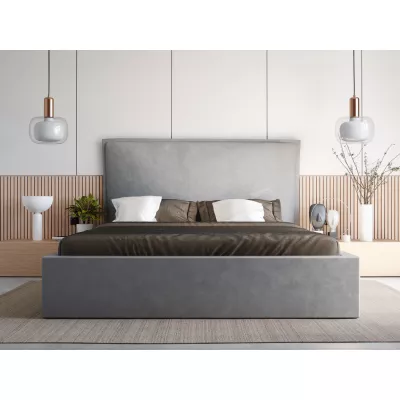 Jednolôžková posteľ 120x200 LUDMILA SLIM 1 s úložným priestorom - šedá