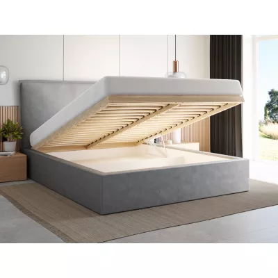 Jednolôžková posteľ 120x200 LUDMILA SLIM 2 s úložným priestorom - šedá